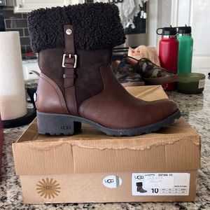 Leather, suede boots